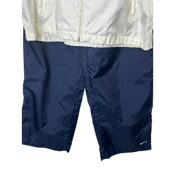 Vintage Nike Windbreaker Jacket & Pants Tracksuit Windsuit White Blue M 8/10 - Picture 13 of 13